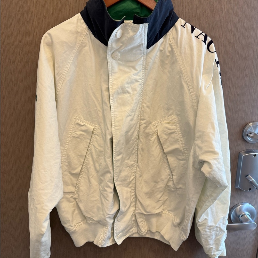 Nautica Challenge 90s Sailing Jacket M - Big Logo Sleeve, J Class 1930-1937